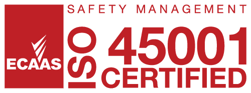 ECAAS ISO 45001 certified mark