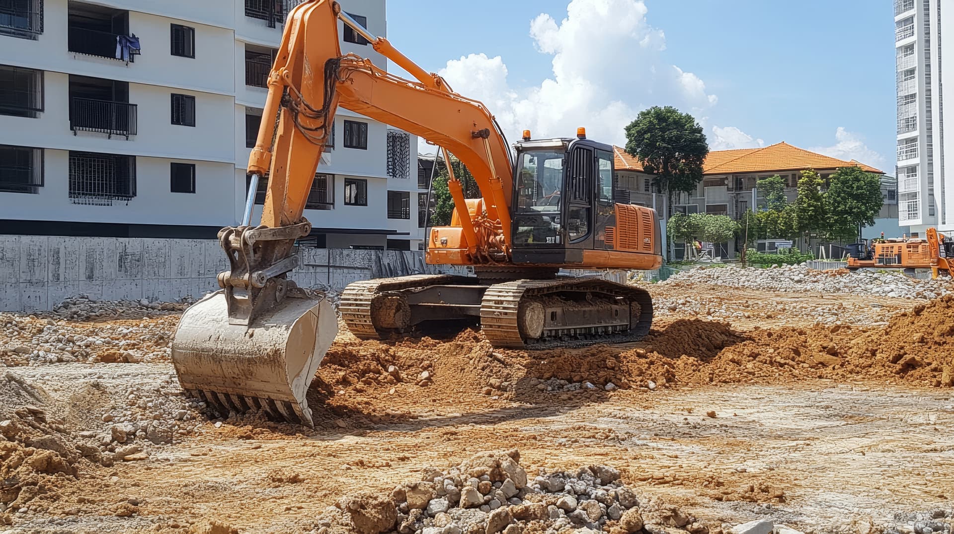 Industrial demolition site in South East Queensland